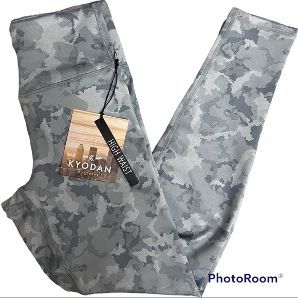 Kyodan Pants - KYODAN HIGH WAIST LEGGINGS : SILVER GREY CAMO